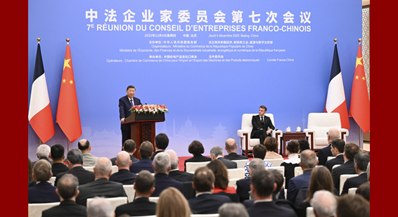 习近平出席中法企业家委员会第七次会议闭幕式并致辞
