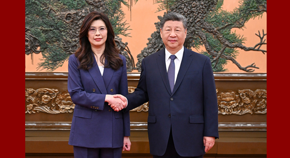 习近平总书记会见中国国民党主席郑丽文